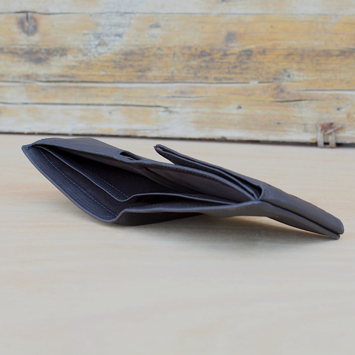 Естествена Кожа Мъжки Портфейл Кафяв Цвят Естествена Кожа Мъжки Портфейл Кафяв Цвят 5