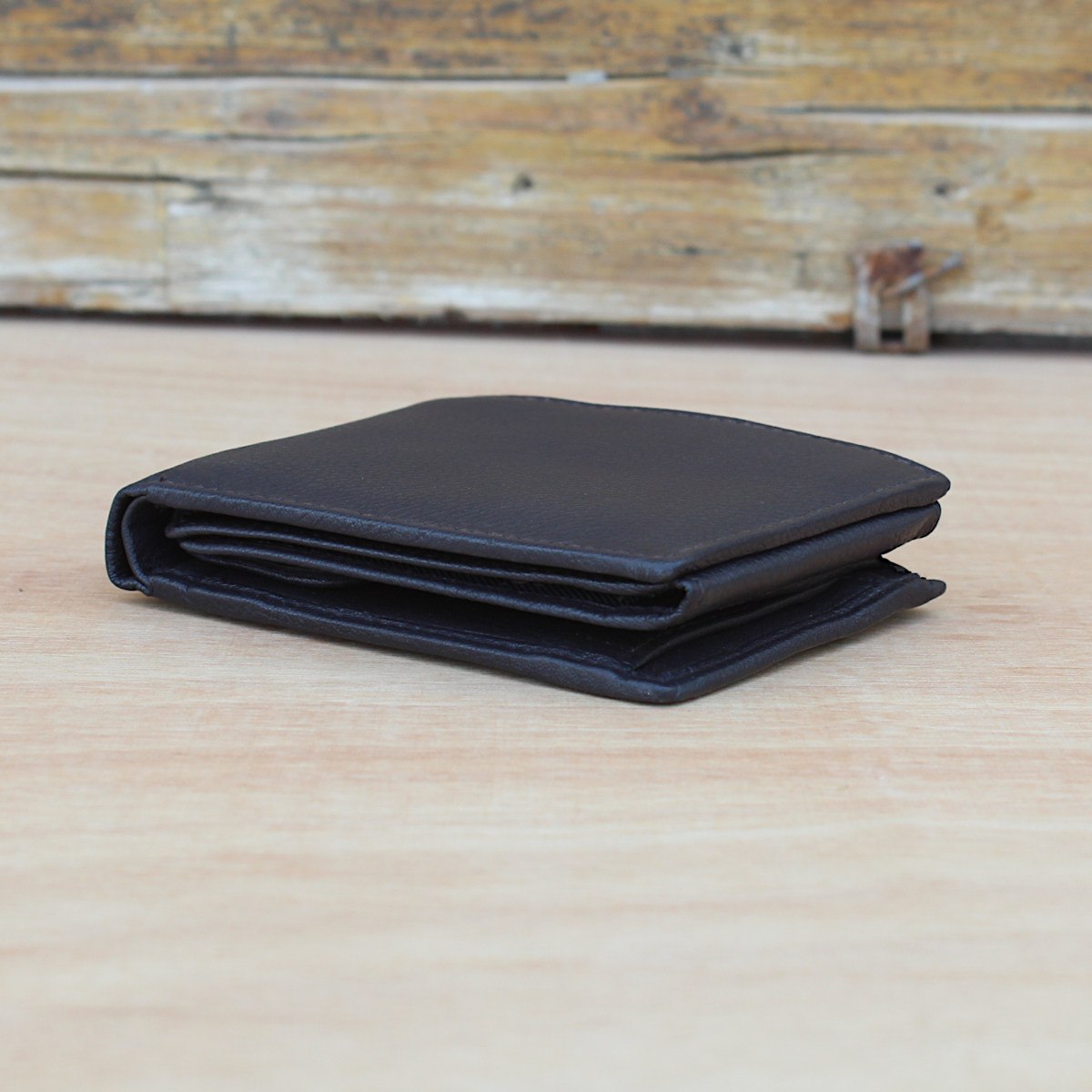 Естествена Кожа Мъжки Портфейл Кафяв Цвят Естествена Кожа Мъжки Портфейл Кафяв Цвят 6