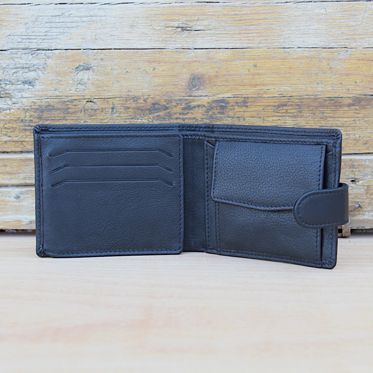 Мъжки Кожен Портфейл Със Закопчаване Мъжки Кожен Портфейл Със Закопчаване 1