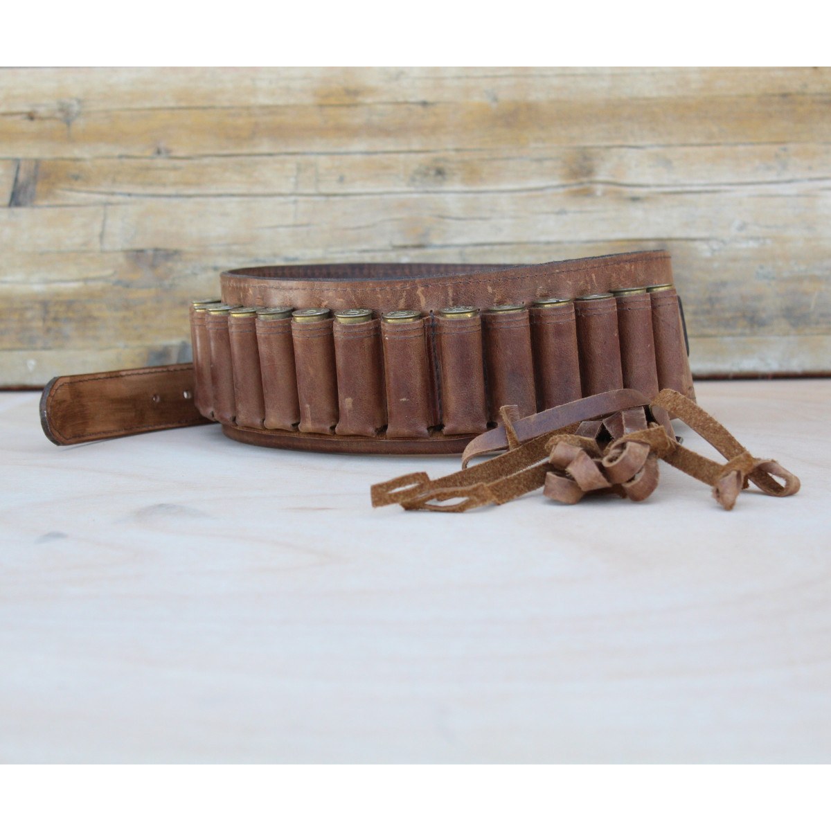 Ръчно Изработен Кожен Патрондаш 12/16/20 Калибър