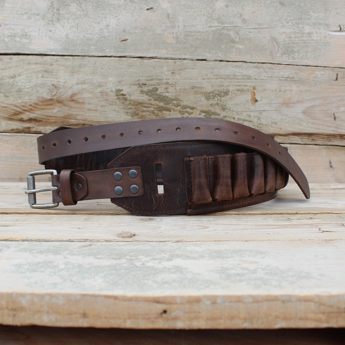 Кафяв Кожен Патрондаш 12/16/20 Калибър Кафяв Кожен Патрондаш 12/16/20 Калибър 2