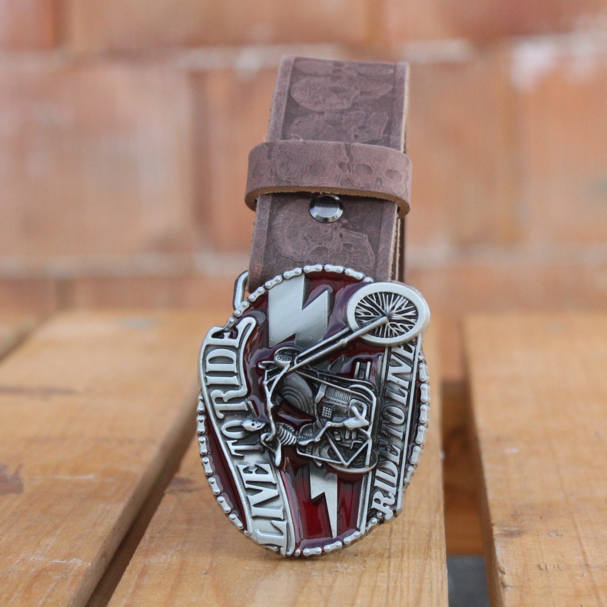 Кожен Колан „Live to Ride – Ride to Live“ АРТ# 8033