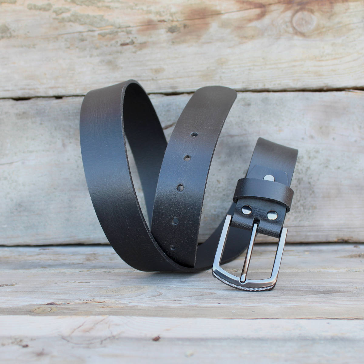 Мъжки Черен Колан Със Сива Катарама АРТ# 9621 Мъжки Черен Колан Със Сива Катарама АРТ# 9621 - 2